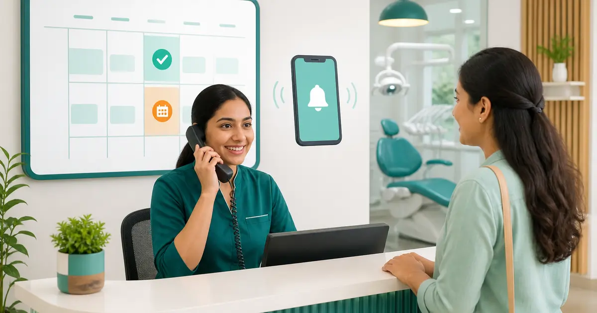 Dental Appointment Reminder and No-Show Workflow workflow illustration for a Bangladesh dental clinic